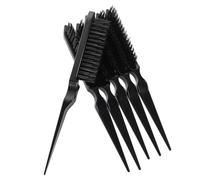 iplusmile 6 piezas Peine de Profesional para Peinados Peine Desenredante para Cabello Natural Negro Cepillo Ligero para Volumen y Estilizado Casa y Salón Color Negro