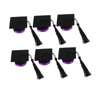 iplusmile 6 Piezas Unidades Mini Tapas de Graduación para Botellas Decoración Festiva de Fieltro Resistente para Vino Cerveza y Jugos Fiestas