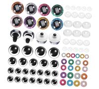 iplusmile 60 Juegos Ojos de Seguridad para Crochet Ojos Realistas para Manualidades Accesorios para Muñecos Juguetes de Peluche y Proyectos DIY