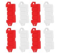iplusmile 60 Piezas de Mini Barreras de Tráfico de Plástico para Pista de Carreras RC, Barricadas de Carretera para Drift, Color Blanco y Rojo, Accesorio de Simulación para Juguetes