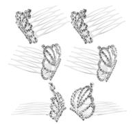 iplusmile 6pcs Niña De Flores Tiara Peine Tiara Fiesta De Cumpleaños De Boda Tocado De Tiara Tiara Con Peine Niña De Niña De Niña Techo De Cumpleaños Tocado De Cumpleaños