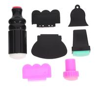iplusmile 7 piezas Herramientas para Estampado de Uñas Incluye Sello Plantilla y Raspador Accesorios para Decoración Profesional y Doméstico Manicura