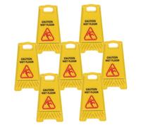 iplusmile 7 Piezas Miniature Wet Floor Warning Signs Alloy Caution Signs For Dollhouse Fairy Garden Mini Decor Accessories