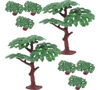 iplusmile 8 Piezas Árboles Modelo Miniatura Realistas para Decoración de Mesa de Arena y Paisaje Adornos de Árboles Falsos con Base para Microescenas y Belenes