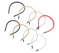 iplusmile 8 Piezas Beaded Braided Hairbands With Elastic Fit Elegant Wedding And Party Hair Accessories Flexible And