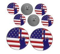 iplusmile 8 Piezas Broches Estatua Libertad Broches Bandera De Estados Unidos Patrióticos Para Ropa Bolsos Sombreros Día Independencia
