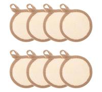 iplusmile 8 Piezas De Almohadillas Y Esponjas Faciales De Lufa, Almohadilla Exfoliante Natural Para La, Cepillo Para Mujeres, Limpiador Reutilizable Para Spa, Esponja Exfoliante Para