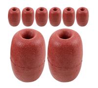 iplusmile 8 Piezas Flotador de Cuerda Tubular de PVC, Marcador de Orificio Central para Redes de Pesca, Color Rojo, flotabilidad Estable, para Operaciones de Arrastre en mar Profundo