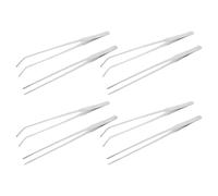 iplusmile 8 Piezas Pinzas para Alimentación de Reptiles de Acero Inoxidable Herramientas para Acuario y Terrario Pinzas Rectas y Curvadas para Plantas Acuáticas y Cuidado de Mascotas