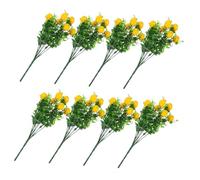 iplusmile 8 Piezas Ramo Decorativo Falso para Mesa Oficina Relleno para Jarrón Decoración para Bodas y Fotografía Limón