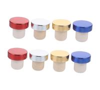 iplusmile 8 piezas Tapones para Botellas de Vino Taponadores de Aluminio y Polímero con Excelente Sellado Diseño Elegante Colores Plata Azul y Reutilizables para Botellas de Vino y Aceites