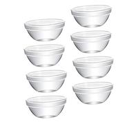 iplusmile 8 Tazones de Vidrio Transparentes para Pudín y Gelatina Cuencos Multiusos para Postres Soporte para Mousse Recipiente de Alimentos para Cocina y Uso Diario