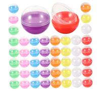 iplusmile 80 Piezas Cápsulas de Plástico Vacías para Máquina de Chicles Bolas de Plástico Transparente Rellenables Contenedores Circulares para Juguetes Coloridos para Fiestas