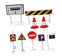 iplusmile 9 Piezas Juguetes de Señalización Vial Simulada Educativo para Construcción y Coordinación Motriz para Aprendizaje y Cooperativo