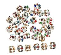 iplusmile 90 Piezas Cuentas Decorativas de Diamantes de Imitación Espaciadoras Sueltas para Pulseras y Collares Accesorios Versátiles para Joyería Diy