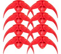 iplusmile Abridor Manual de Semillas de Melón y Pelador de Pipas de Girasol Diseño Antideslizante y Protección para Dientes, Set de 8 Piezas de Plástico Rojo Hogar