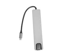 iplusmile Adaptador USB Tipo Multipuerto de Alta Velocidad Estación de Acoplamiento de Aleación de Aluminio para Laptop y Ordenador Expansor Compacto para Accesorios de Computadora