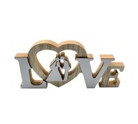 iplusmile Adorno de Madera Love para Decoración de Bodas y San Valentín, Accesorio para Novios y Centros de Mesa en Ceremonia Especial