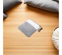 iplusmile Almohadilla Calentadora de Pies Eléctrica Portátil Gris 30X30 CM Forro de Algodón Suave para Oficina Hogar y Viaje Calentador de Pies Cómodo y Seguro Conexión USB