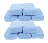 iplusmile Almohadillas Aplicadoras de Cera para Autos 10 Piezas Aplicador Rectangular de Microfibra 12X8X3 CM Pulidor Manual para Limpieza Profunda de Cristales y Detalles Automotrices