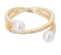 iplusmile Anillo Abierto Cruzado Vintage Ajustable para Mujer Joyería de Moda Dorada Complemento Elegante para Fiestas y Diario