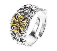 iplusmile Anillo Retro Abierto Cruzado Para Hombre, Aleación De Zinc Ajustable, Estilo Vintage Punk, Anillos De Moda Para Dedos Masculinos, Joyería Ligera Para Uso Diario