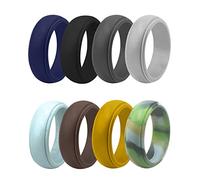 iplusmile Anillos De Silicona Deportivos Para Hombre, Tamaño 8, Material Flexible y Transpirable, Conjunto De 8 Colores, Ideales Para Deportes Al Aire Libre y Actividades Físicas