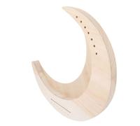 iplusmile Arpa de Lira de Madera de 7 Cuerdas Forma de Luna para Principiantes, Instrumento Musical Portátil de Cuerda de Metal para Niños y Adultos, Conjunto DIY para Aprendizaje