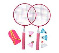 iplusmile Bádminton Duradero para Incluye Raquetas de Bádminton Rosa y Mochila Juego Indoor y Outdoor para
