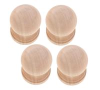 iplusmile Balaustres De Madera Maciza Estilo Europeo, Columnas Romanas Decorativas, Acabado Sin Pintar Amarillo Claro, para Vinotecas y Muebles Interiores, Juego De 4 Piezas