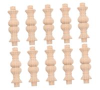 iplusmile Balaustres Lisos De Madera Maciza 6.5x1.8 Cm, Pilares Romanos Pequeños para Decoración De Barandillas y Terrazas, Accesorios Versátiles para Jardines y Patios, Pack De 10 Piezas