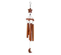 iplusmile Bamboo Wooden Wind Chime Creative Star Design Hanging Decor For Garden and Home Eco Friendly Handmade Outdoor Bell Easy To Install Decorative Pendant