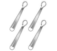 iplusmile Batidor de Huevos Manual de Acero Inoxidable 4 Piezas, Herramienta Fácil de Limpiar y Eficiente, Adecuado para Hornear y Picnics en Cocina Doméstica