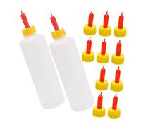 iplusmile Biberones para Cabras y Corderos Botellas de Leche Reutilizables Tetinas para Alimentación Portátil de Mascotas Pequeñas y Aves Viaje