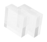 iplusmile Bloques De Exhibición De Acrílico 5x5 Cm, Base Cuadrada Transparente De 1,8 Cm Grosor, Material Acrílico Resistente, para Joyería, Figuras y Decoración Escritorio, Set De 2 Piezas