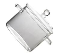 iplusmile Bol Transparente de Vidrio Resistente al Calor con Tapa para Sopa Fideos y Ensaladas Recipiente Hermético para Microondas y Uso Diario