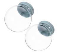 iplusmile Bola de Agua de Vidrio Transparente para Decoración del Hogar y Fiestas Navideñas 2 Piezas Rellenable con Tapa de Goma y Diseño Original para Adultos