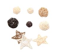 iplusmile Bolas Decorativas de Ratán para Decoración del Hogar Set de 9 Piezas en Tres Colores Adornos Nórdicos para Sofá y Accesorios Fotográficos Decoración Reutilizable y Natural