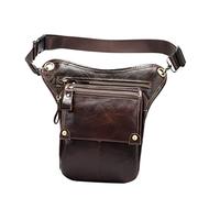 iplusmile Bolsa Cintura Hombre Riñonera Multifunción para Senderismo Piel De Vaca Ligera y Elegante