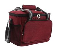 iplusmile Bolsa de Almuerzo Térmica 15l Gran Capacidad, Fiambrera Portátil a Prueba de Fugas para Picnic, Trabajo y Uso Diario, Bolsa Aislante para Comida y Hielo, Color Burdeos