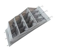 iplusmile Bolsa Organizadora Colgante para Puerta Almacenamiento Multiusos con Compartimentos Gancho Metálico Desmontable para Zapatos Accesorios y Hogar sin Taladros Gris Moderno