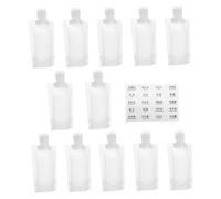 iplusmile Bolsas De Compresión Rellenables De Loción De 50ml, Set De 13 Piezas, Tamaño Viaje, Material Duradero, Sin Fugas, Para Cosméticos y Gel De Ducha, Etiquetas De Clasificación, Uso Portátil