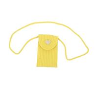 iplusmile Bolso Bandolera De Mujer Mini Ligero Para Teléfono, Bolso De Hombro Combinable De Tejido De Paja, Color Amarillo, Adecuado Para Viajes y Uso Diario