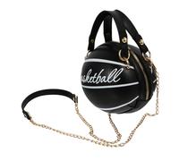 iplusmile Bolso Bandolera Pequeño Forma de Baloncesto Bolso Cruzado de PU Simple Ligero y Fácil de Limpiar para Mujer Fiestas y Uso Diario Diseño Único y Fina Negro