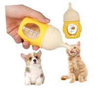 iplusmile Botella de Pet biberón para Gatitos alimentación con biberón Gatito enfermería Alimentar comedero para Gatitos Cosas de Cachorros biberón para Cachorros Gel de sílice Amarillo