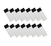 iplusmile Botellas de Cosméticos Transparentes 50 Piezas 5 Ml Tapa Negra a Prueba de Fugas para Viaje y Subenvasado de Aceites Esenciales