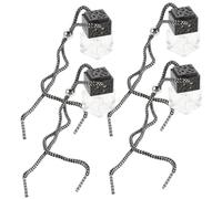 iplusmile Botellas De Perfume De Vidrio Para Coche 4 Piezas Tapa Hueca Negra Colgante De Aroma Para Automóvil Uso Interior Primavera y Verano Accesorio Decoración Esencial Para Viajeros