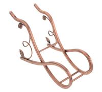 iplusmile Botellero Individual de Hierro Botella, Soporte Compacto de Encimera en Color Cobre Antiguo, Organizador Decorativo para Vino en Cocina y Bar, Estante Resistente para Botellas