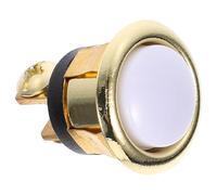 iplusmile Botón Pulsador de Timbre Redondo Luz LED Baño de Oro Resistente y Compatible Timbres Cable Reemplazable para Uso Doméstico Instalación Sencilla