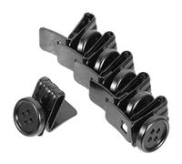 iplusmile Botones Ajustables Metálicos para Tirantes, 6 Piezas Negras sin Costuras, 2.50X2.20X2.10 CM, para Pantalones Vaqueros y Ropa de Trabajo Masculina